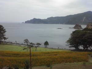 あいにくの曇り空、岩肌が輝くことはなかった