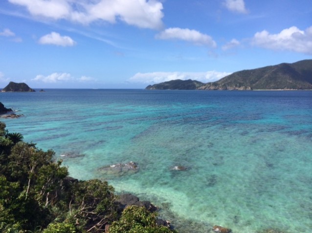 友人の家の前の海