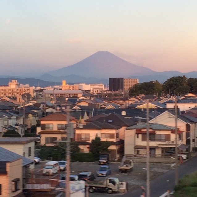 良い旅を予感させる富士山