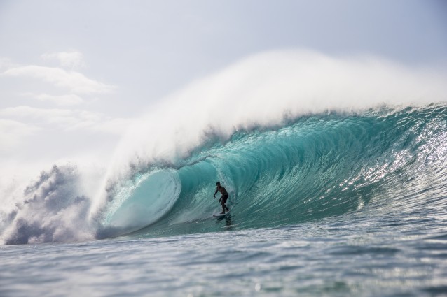 Bruce Irons. Pipeline, 2015 captured by Zak Noyle. 