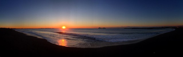 先に太陽を長押ししてAEロックしてからパノラマ撮影した写真