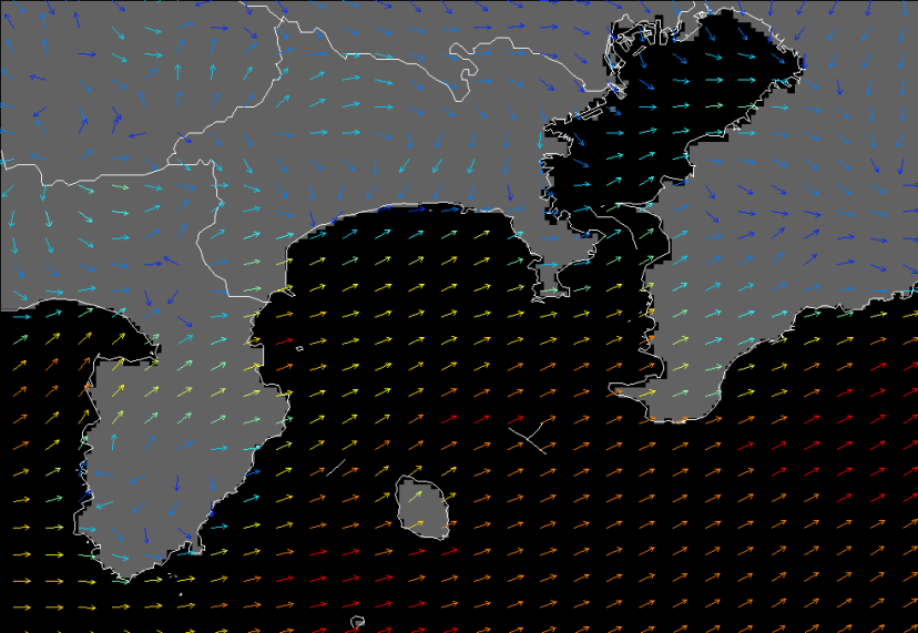 2016年10月26日(水)午前5時の風の実況解析画像