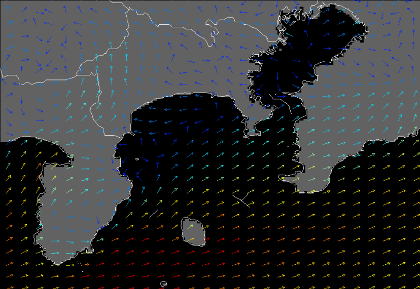 2016年10月26日(水)午前10時の風の実況解析画像