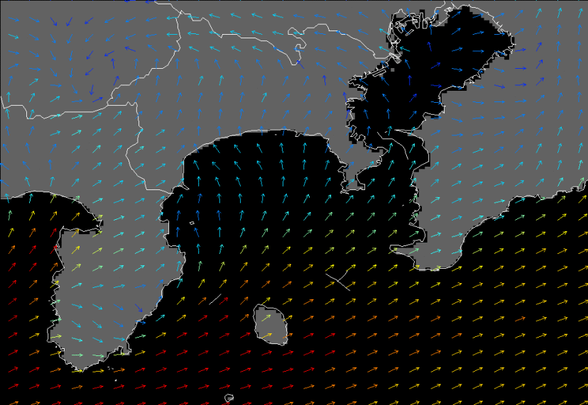 2016年10月26日(水)午前11時の風の実況解析画像