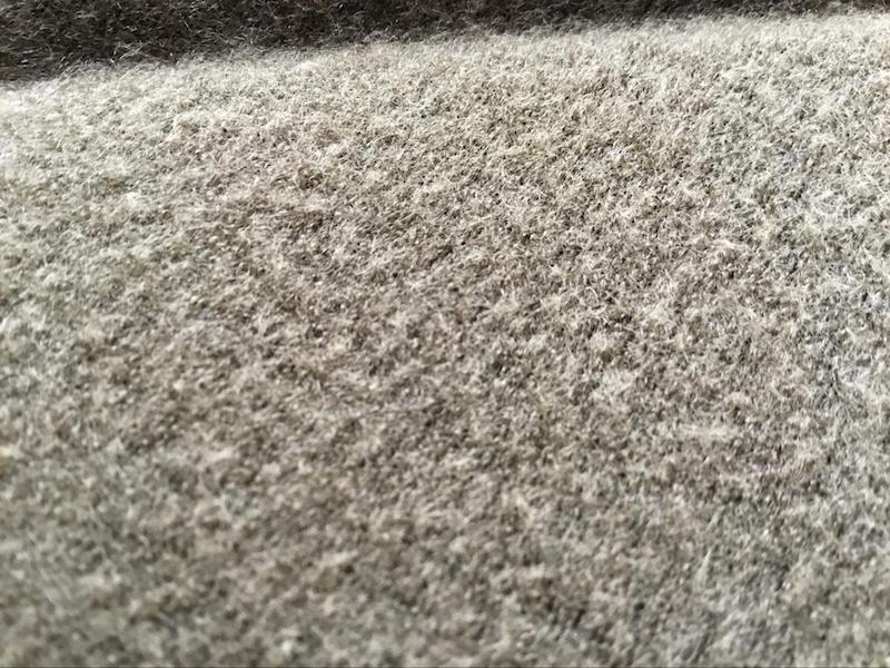 接写すると絨毯に見える。このモコモコを水がスルスルッと流れ落ちてゆくので濡れない。