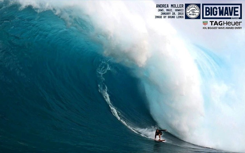 2016年Biggest Waveの候補にもなったアンドレアが乗った波(photo by Bruno Lemos)