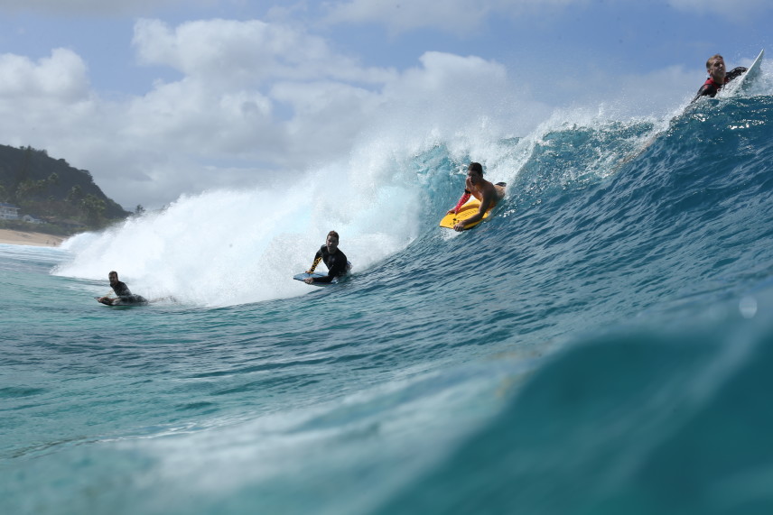 Bodyboarders.