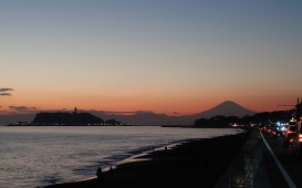 美しいサンセット富士