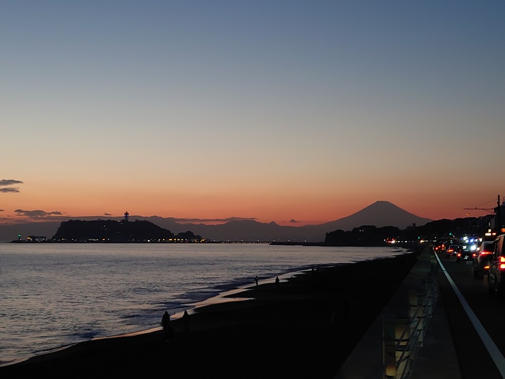 美しいサンセット富士