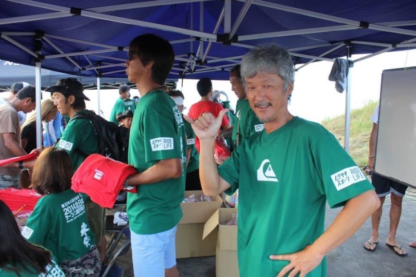 2014年北日本サーフィン選手権大会にて（仙台新港）