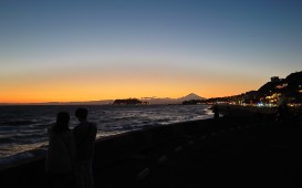 七里ガ浜の夕景
