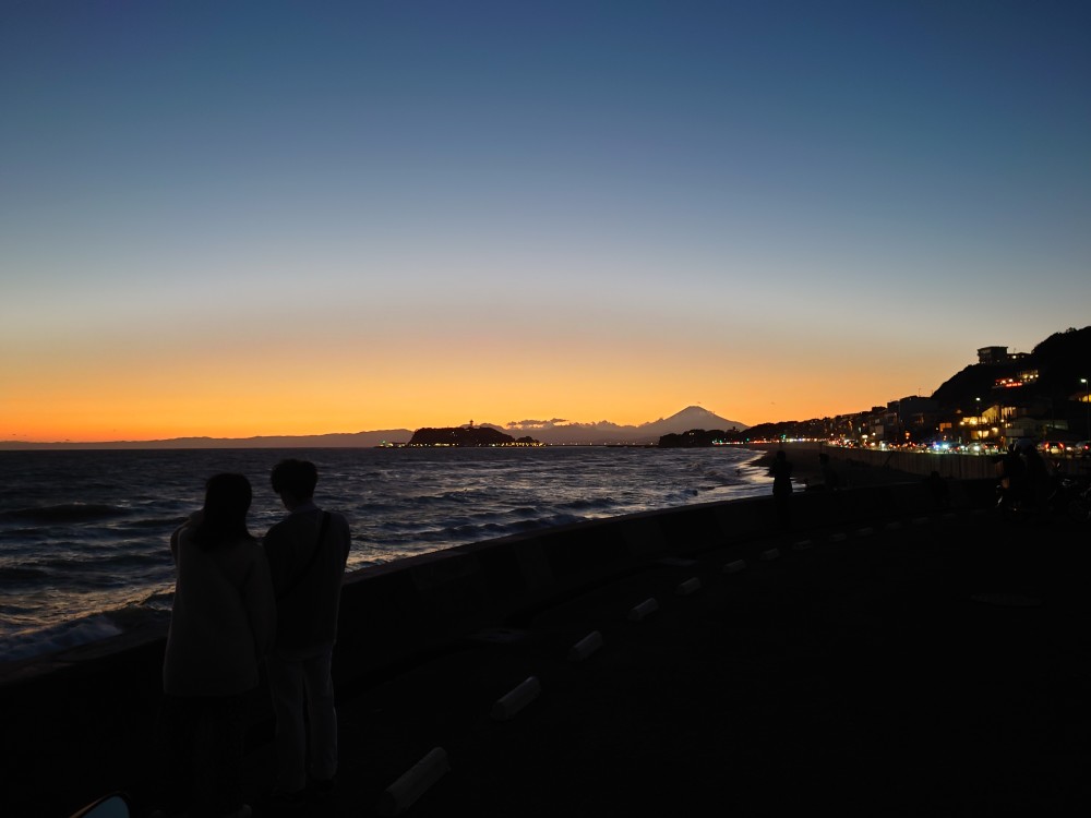 七里ガ浜の夕景