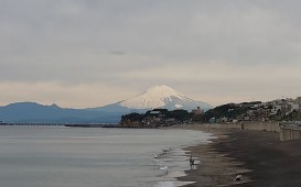 10月25日に一気に真っ白になった富士山