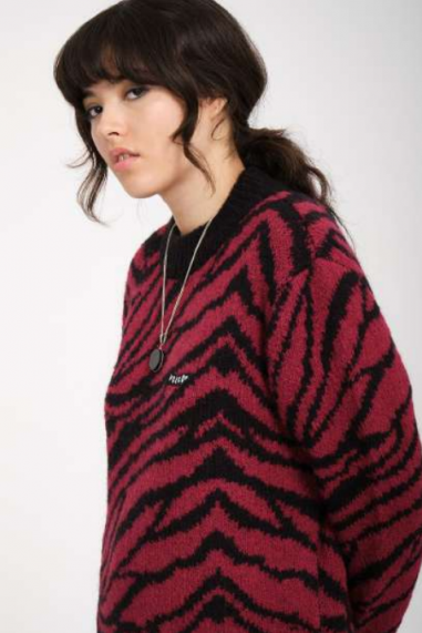 ZEBRA SWEATER - WINE