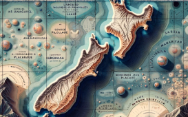 DALL·E 2024-02-07 15.56.10 - A detailed map showcasing New Zealand as part of the submerged continent of Zealandia, with the continental shelf highlighted in pale colors. The map