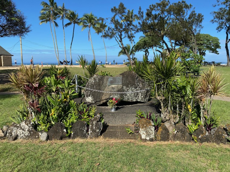 Eddie Aikau Memorial Plaque.