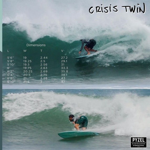 Crisis Twin 6’6”x20.75x2.81 RP tail V-40.4L @pyzelsurfboards オーダー受付中 お問合せオーダーは全国のパイゼルオフィシャルディーラーまで!!!#ストックボード #crisistwin (2)