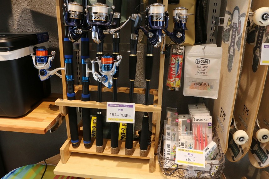 釣り具もレンタルが！