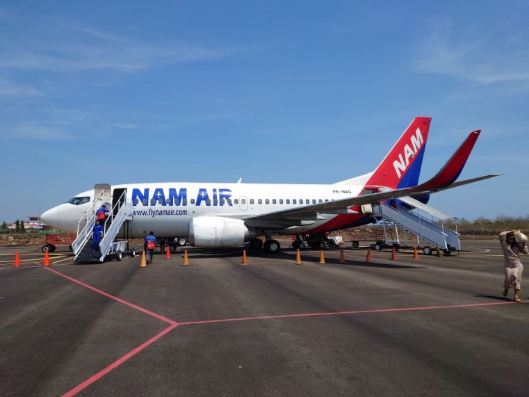 Nam Airの機体はジェット機なので荷室が広いためサーフボードなどの積み残しはほぼ無い