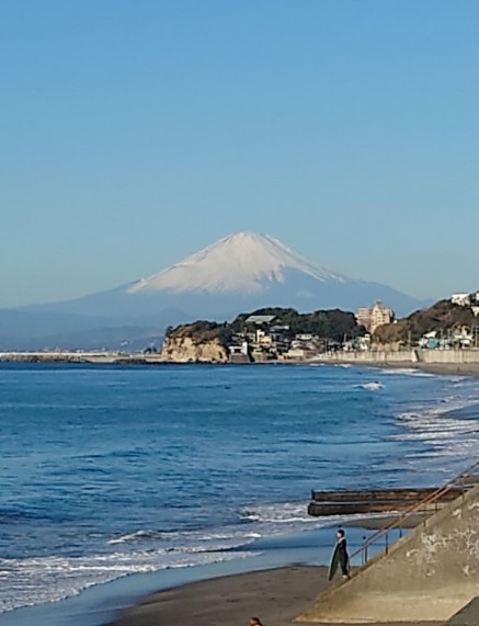 この冬は例年に比べて雪の少ない富士山(1月14日撮影)