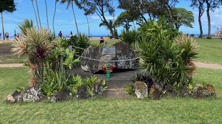 Eddie Aikau Memorial Plaque.