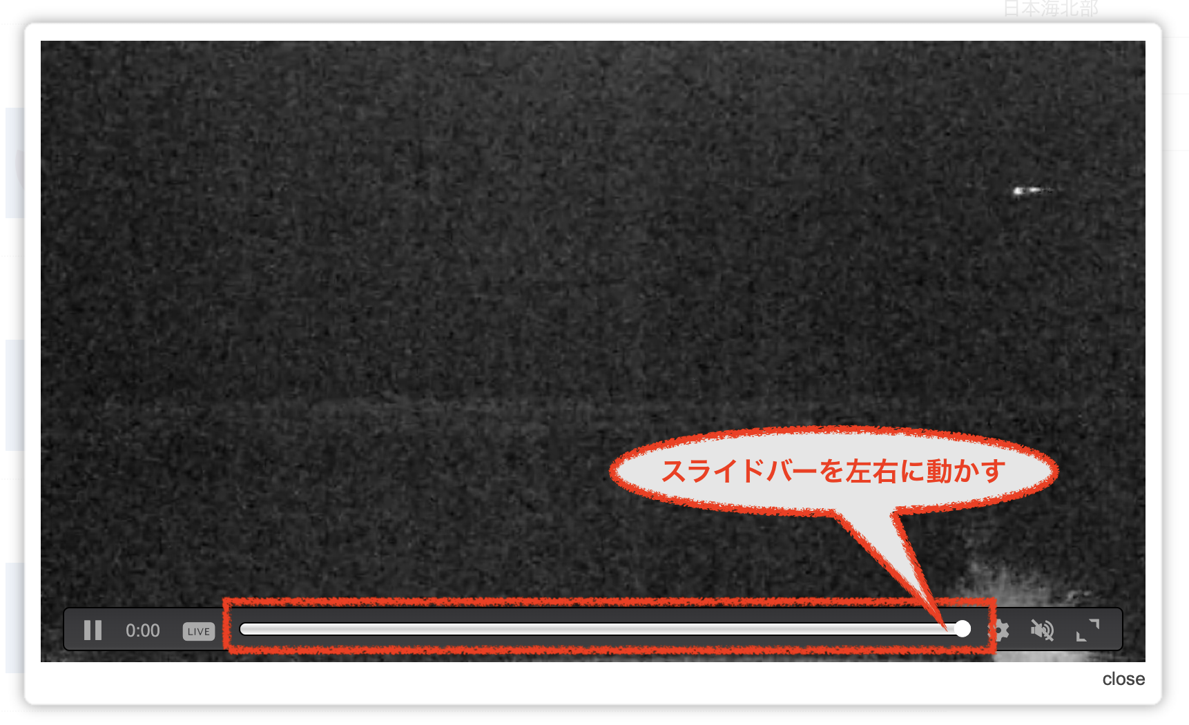 夜間に見た「白渚」