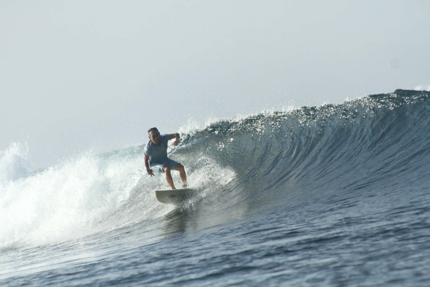 ミドルの波を数多く乗った青木さんを捉えた写真枚数は1000枚を超えたとか