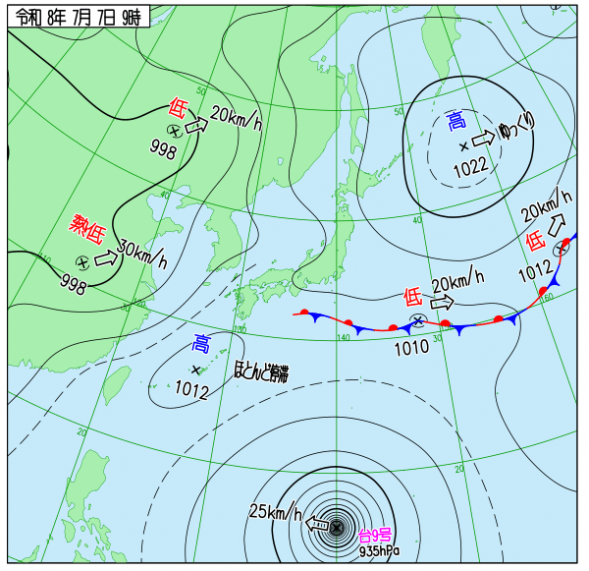 7月7日：気象庁より