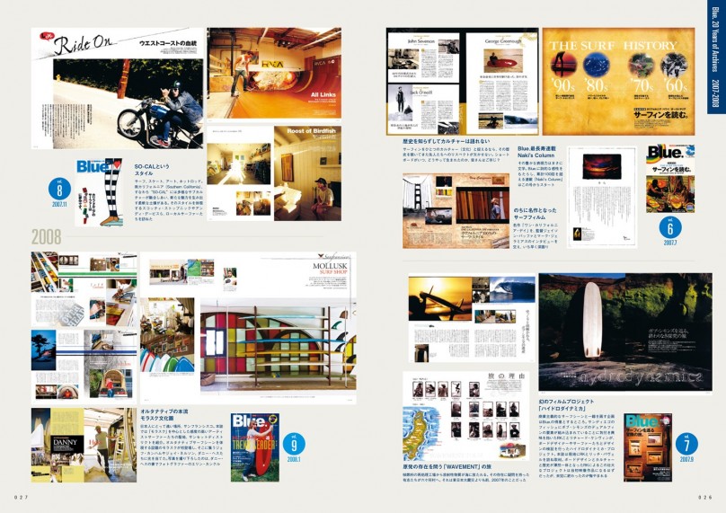 ( Blue.創刊号から110号まで、全号のアーカイブを60ページ以上にわたってお届け。完全保存版! )